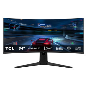 TCL R83 34R83Q monitor de ecrã 94 cm (37") 3440 x 1440 pixels LED Preto, Branco