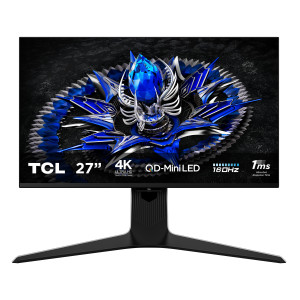 TCL R83 27R83U monitor de ecrã 68,6 cm (27") 3840 x 2160 pixels 4K Ultra HD QLED Preto, Branco