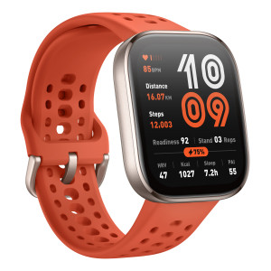 Amazfit Bip 6 Red 5 cm (1.97") AMOLED Digital 390 x 450 pixels Ecrã táctil Dourado GPS 2