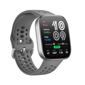 Amazfit Bip 6 Charcoal 5 cm (1.97") AMOLED Digital 390 x 450 pixels Ecrã táctil Prateado GPS 2