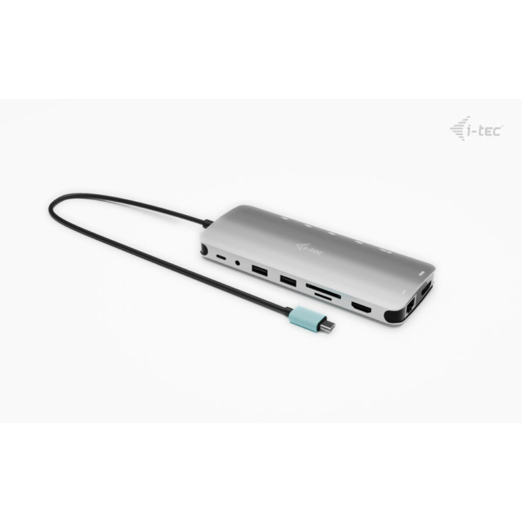 i-tec Metal C31NANOTRIPLEDOCKPD base & duplicador de portas Com fios USB 3.2 Gen 1 (3.1 Gen 1) Type-C Cinzento