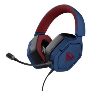 Trust GXT492SM Carus Auscultadores Com fios Fita de cabeça Jogos Azul, Vermelho