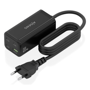 AISENS ASCH-100W4P054-BK carregador de dispositivos móveis Universal Preto AC Carregamento rápido Interior 2