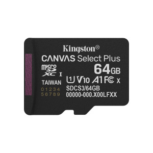 Kingston Technology Canvas Select Plus Gen3 64 GB MicroSDXC UHS-I Classe 10
