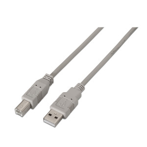 AISENS A101-0004 cabo USB USB 2.0 4,5 m USB A USB B Bege