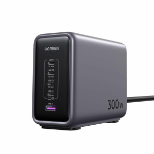 Ugreen 90903B carregador de dispositivos móveis Universal Preto, Cinzento AC Carregamento rápido Interior