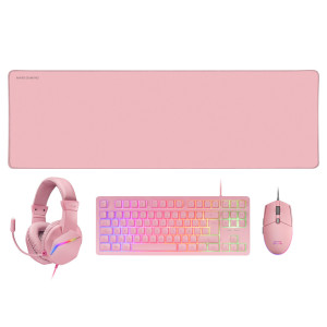Mars Gaming MCP-RGB3 teclado Rato incluído Jogos USB QWERTY Espanhol Rosa