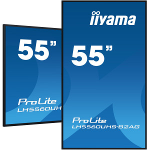 iiyama LH5560UHS-B2AG ecrã de sinalização Quadro digital 138,7 cm (54.6") LED Wi-Fi 500 cd m² 4K Ultra HD Preto Processador