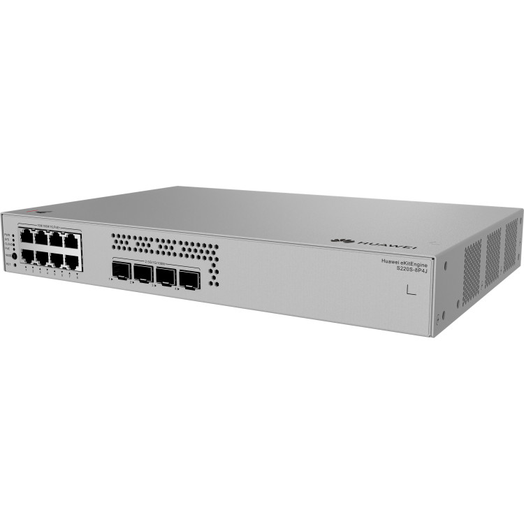 HUAWEI eKit S220S Series S220S-8P4J Gerido L2 Gigabit Ethernet (10 100 1000) Power over Ethernet (PoE) 1U Cinzento