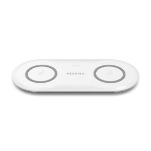 AISENS ASCH-15W2WC059-W carregador de dispositivos móveis Auscultadores, Smartphone Branco USB Carregamento wireless Interior 2