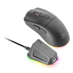 Mars Gaming MM-T3 rato Jogos Mão direita RF Wireless + Bluetooth + USB Type-C Ótico 14400 DPI