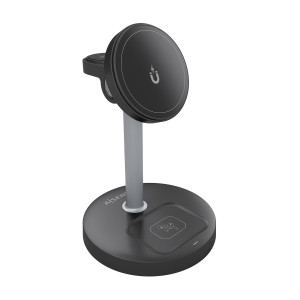 AISENS ASCH-15W3WC066-BK carregador de dispositivos móveis Auscultadores, Smartphone, Smartwatch Preto USB Carregamento 2