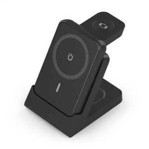 AISENS ASCH-15W4WC064-BK carregador de dispositivos móveis Auscultadores, Smartphone, Smartwatch Preto USB Carregamento