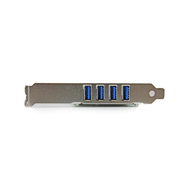 StarTech.com Adaptador de placa controladora USB 3.0 SuperSpeed PCI Express (PCIe) de 4 portas com UASP - alimentação SATA