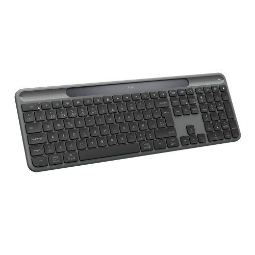 Logitech Signature Slim Solar+ teclado Universal RF Wireless + Bluetooth QZERTY Espanhol Grafite