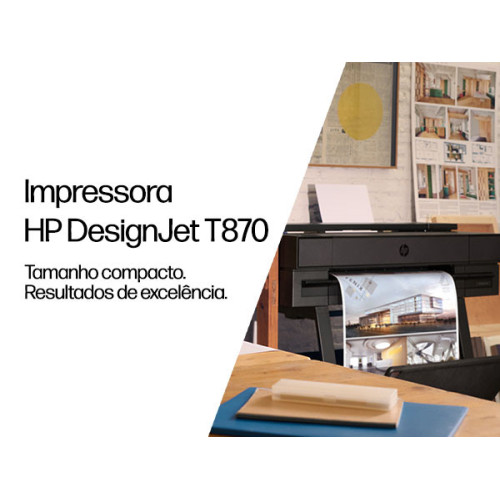 HP Impressora DesignJet T870 de 24 polegadas