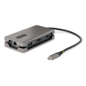 StarTech.com DKT31CDHPD3 base & duplicador de portas Com fios USB 3.2 Gen 2 (3.1 Gen 2) Type-C Cinzento