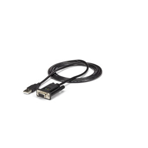 StarTech.com Cabo Adaptador de USB 1 porta para DCE Série DB9 R232 Null Modem com FTDI