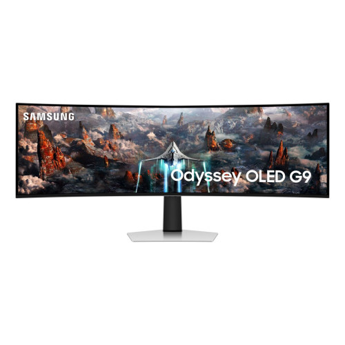 Samsung G93SC monitor de ecrã 124,5 cm (49") 5120 x 1440 pixels Dual QHD OLED Prateado