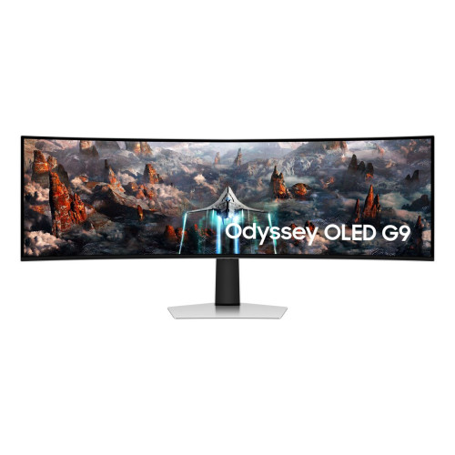 Samsung G93SC monitor de ecrã 124,5 cm (49") 5120 x 1440 pixels Dual QHD OLED Prateado