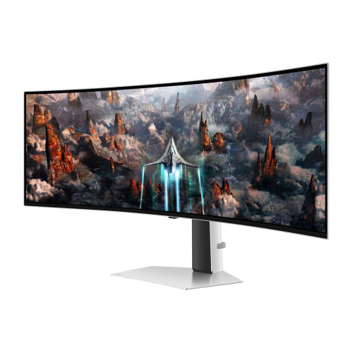 Samsung G93SC monitor de ecrã 124,5 cm (49") 5120 x 1440 pixels Dual QHD OLED Prateado