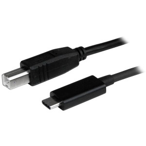 StarTech.com USB2CB1M cabo USB USB 2.0 1 m USB C USB B Preto