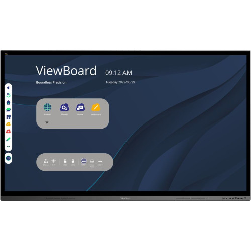 Viewsonic IFP7562 ecrã de sinalização Plasma interativo 190,5 cm (75") LED Wi-Fi 350 cd m² 4K Ultra HD Preto Ecrã táctil