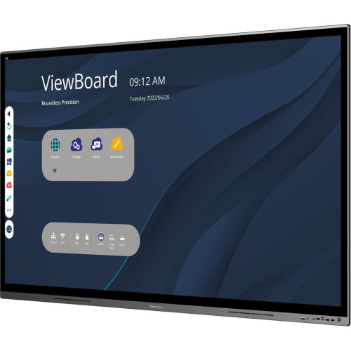 Viewsonic IFP7562 ecrã de sinalização Plasma interativo 190,5 cm (75") LED Wi-Fi 350 cd m² 4K Ultra HD Preto Ecrã táctil