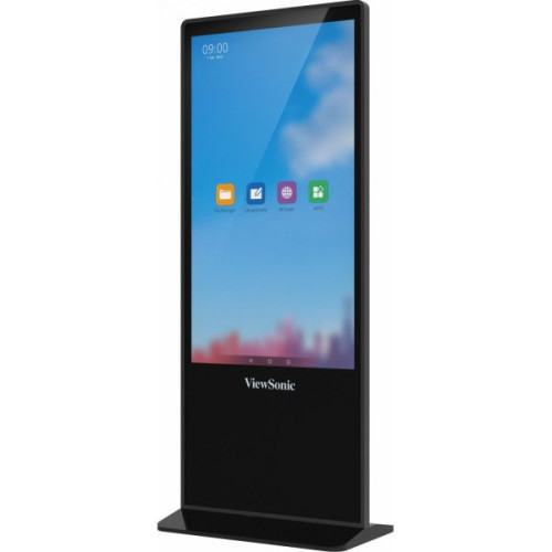 Viewsonic EP5542T ecrã de sinalização Design Totem 139,7 cm (55") LED 450 cd m² 4K Ultra HD Preto Ecrã táctil Android 8.0
