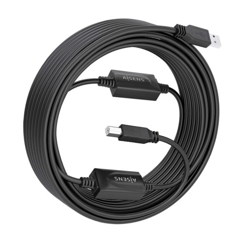 AISENS A101-0906 cabo USB USB 2.0 15 m USB A USB B Preto